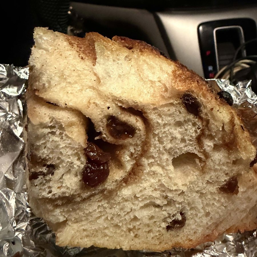 Sourdough bread baked by a customer with Bucky Live