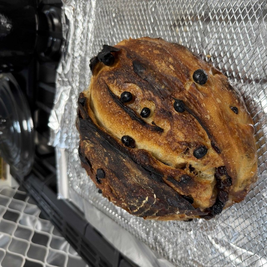 Sourdough bread baked by a customer with Bucky Live