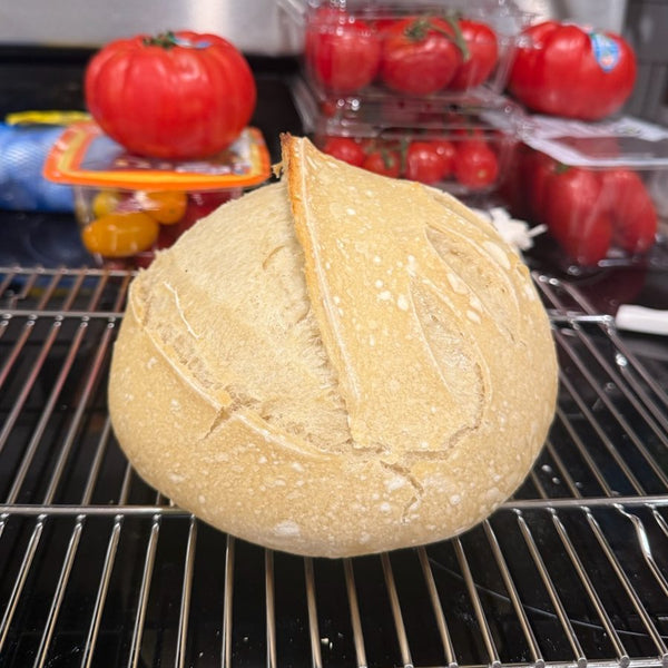 Sourdough bread baked by a customer with Bucky Live