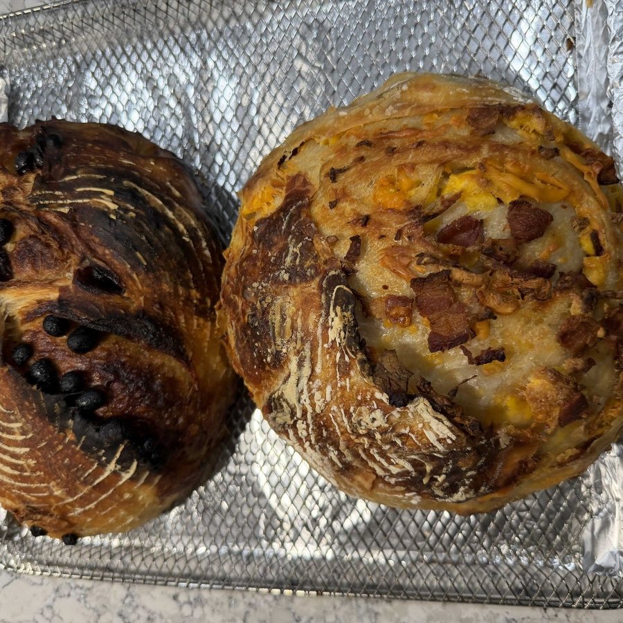 Sourdough bread baked by a customer with Bucky Live