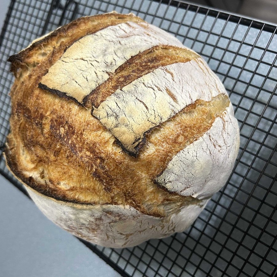 Sourdough bread baked by a customer with Barlee
